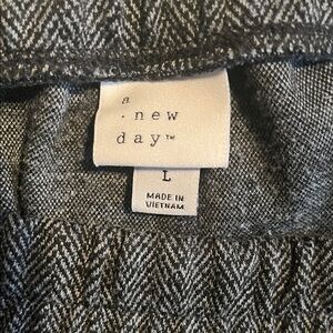 A New Day Charcoal and Light Gray Patterned pants